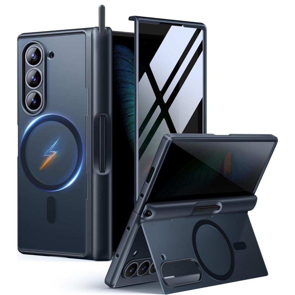 MOBOSI Samsung Galaxy Z Fold 6 Case Magnetic Privacy Screen Kickstand S Pen Slot
